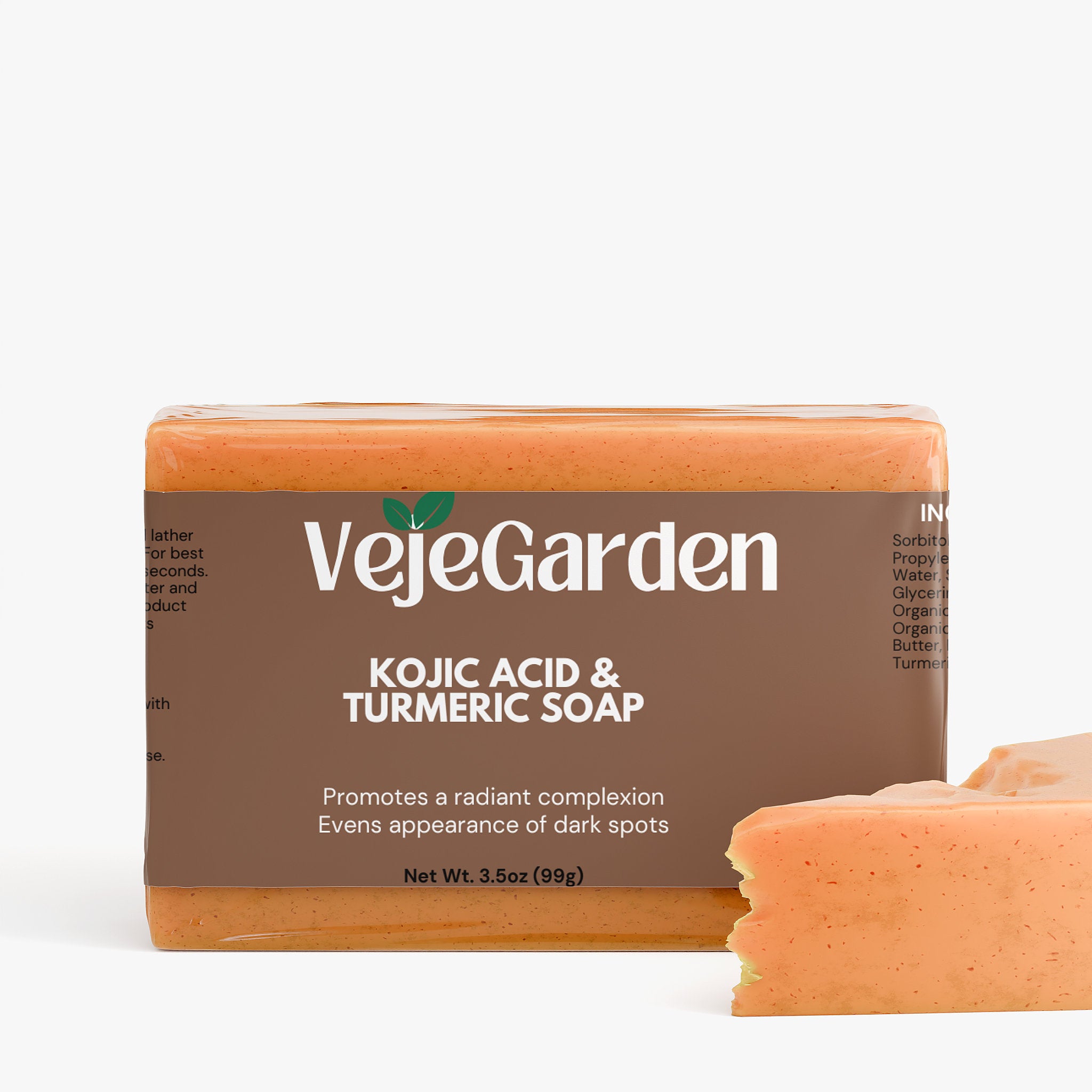 VejeGarden Kojic Acid & Turmeric Soap